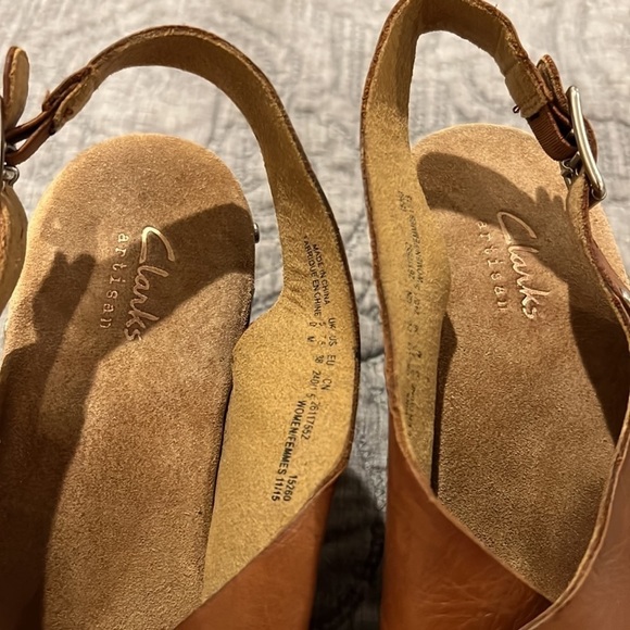 Clarks Womens Leather Boho Platforms With Studs Size 7.5 - Picture 11 of 13